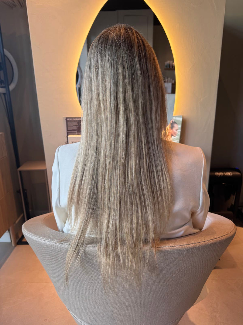 Voor: uitgegroeide balayage